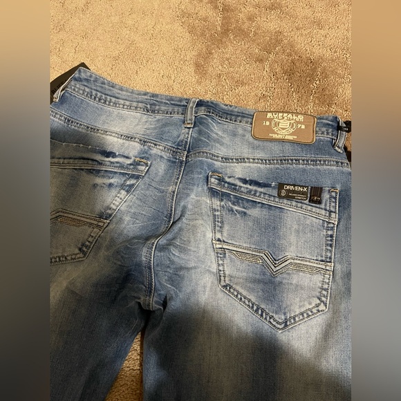 Buffalo David Bitton Jeans Mens Driven-X Blue Relaxed Straight Stretch 30x34 - Picture 7 of 10